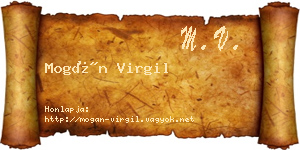 Mogán Virgil névjegykártya